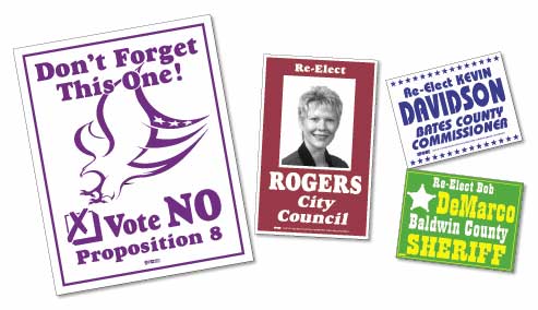 polycoated cardboard custom posters election campaign