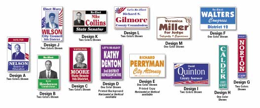 stock designs campaign yard signs