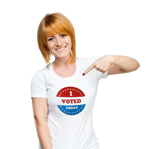 I voted today campaign tshirt custom logo image